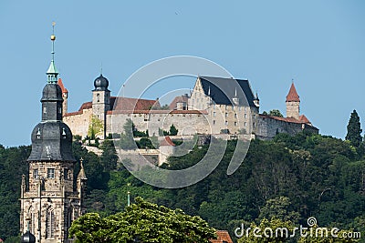 Germany, Coburg, the castle of Coburg on the heights Stock Photo