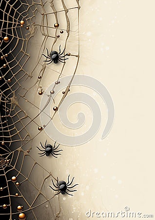 Cobweb halloween frame border Stock Photo