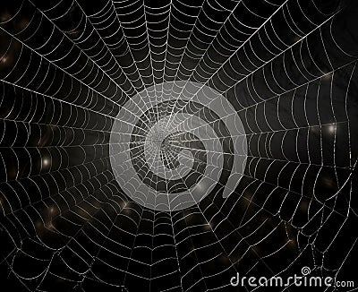 Cobweb spider banner. Generate Ai Stock Photo
