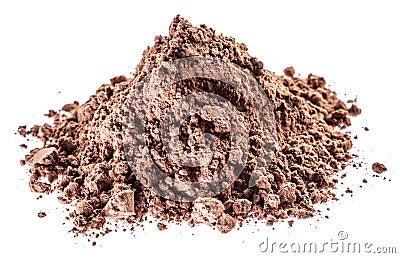 CocÐ¾a powder or carob powder on white background Stock Photo