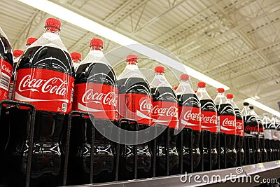 Coca Cola bottles Editorial Stock Photo