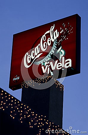 Coca Cola soft drink vintage advertising Editorial Stock Photo