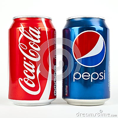 Coca Cola Versus Pepsi Editorial Stock Photo