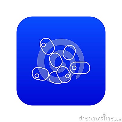 Coccus bacilli icon blue vector Vector Illustration