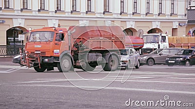 Coche ruso del servicio de la patrulla del camino Coche ruso del servicio de la patrulla del camino