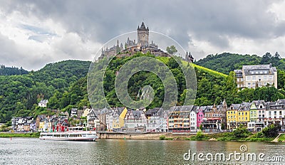 Cochem Castle, Moselle valley. Germany Editorial Stock Photo