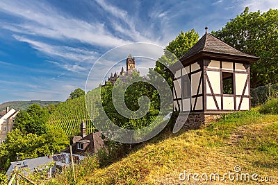 Cochem with Reichsburg castle, Germany Stock Photo