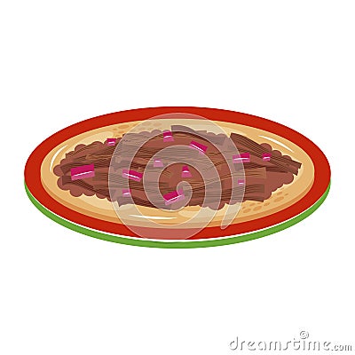 Cochinita pibil. mexican food vector Vector Illustration