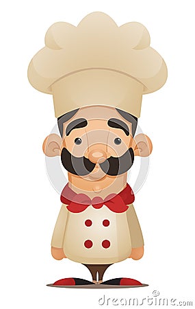 Cocinero. Personaje de dibujos animados lindo