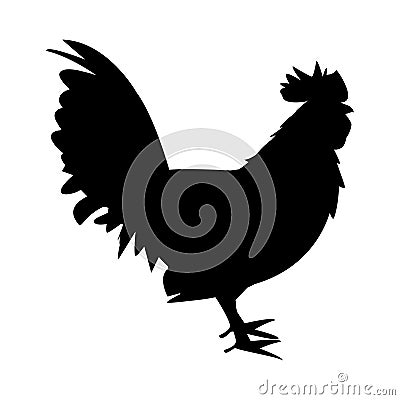 Rooster black Stock Photo