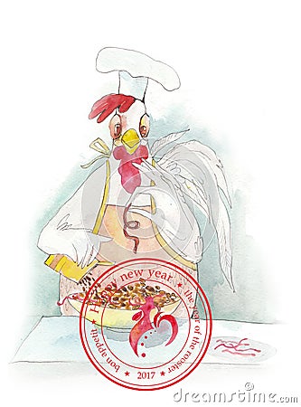 cook Cartoon Illustration