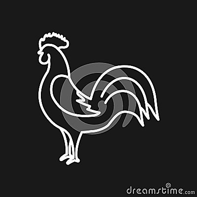 Cock icon. Rooster Flat cock icon design style illustrations Cartoon Illustration