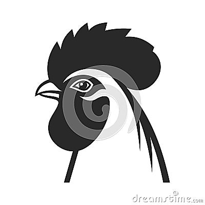 Icon Sign. Rooster 2017 Year Symbol. Vector Vector Illustration