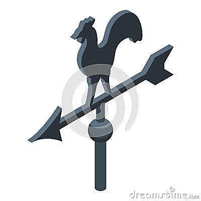 Cock vane icon isometric vector. Wind weather Vector Illustration