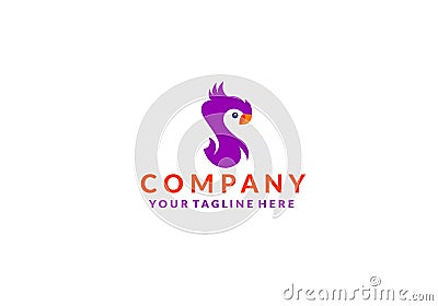 Cockatoo bird logo icon vector Vector Illustration