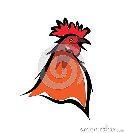 Cockerel, chicken portrait Vector Illustration