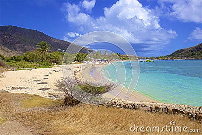 Cockleshell beach in St Kitts, Caribbean Stock Photo