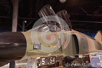 Cockpit of a McDonnell-Douglas F4D Phantom II Fighter Editorial Stock Photo
