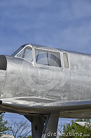 Cockpit of the Saiman 202 aircraft Stock Photo