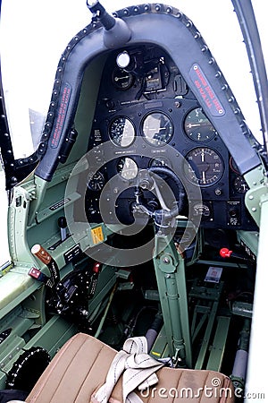 A Spitfire Cockpit Editorial Stock Photo