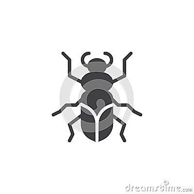 Cockroach insect icon vector Vector Illustration