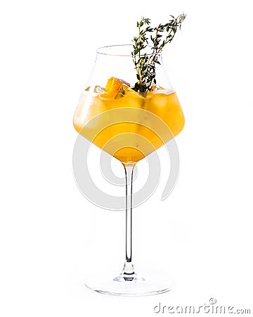 Cocktail aperol spritz isolated on white Stock Photo