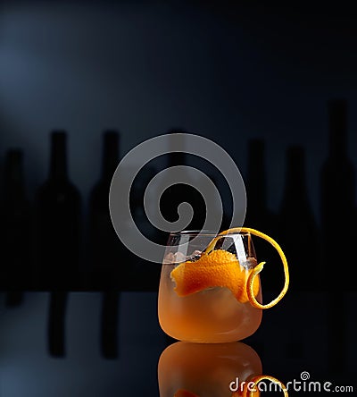 Cocktail Auld Draper on a black background Stock Photo