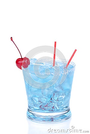 Cocktail blue hawaiian Stock Photo