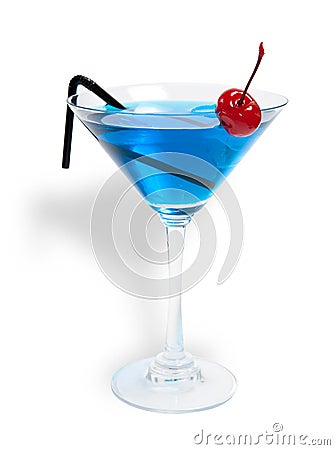 Cocktail blue lagoon Stock Photo