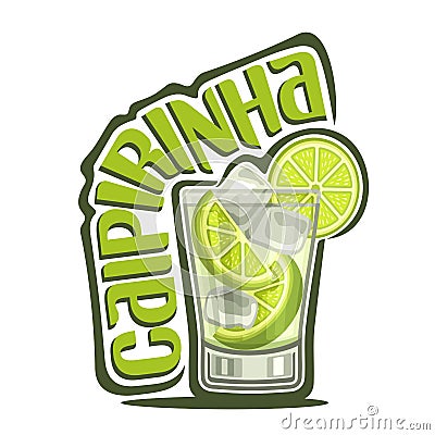 Cocktail Caipirinha Vector Illustration