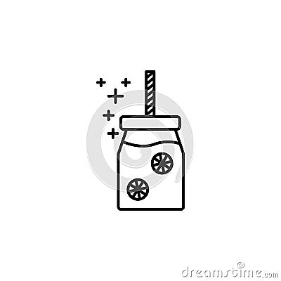cocktail in a can icon. Element of new year oarty outline icon. Thin line icon for website design and development, app development Stock Photo