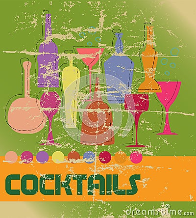 cocktail card Vector Illustration