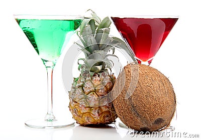 Cocktail and cocoanut Stock Photo