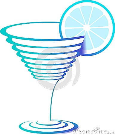 Cocktail glass Vector Illustration
