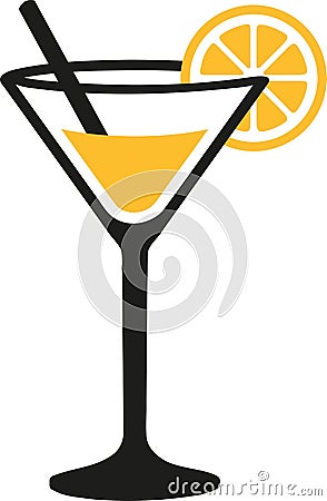 Cocktail glass margarita Vector Illustration