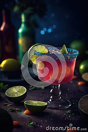Cocktail Margarita professional product shooting AI generated Stock Photo