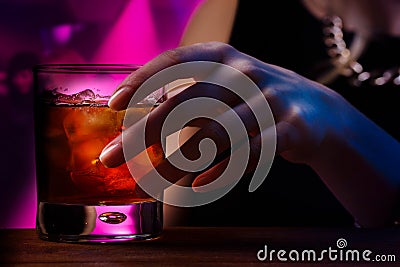 Cocktail at night club Stock Photo