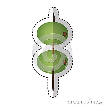 Cocktail olive grains icon Vector Illustration