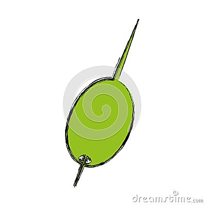 Cocktail olive isolated icon Vector Illustration