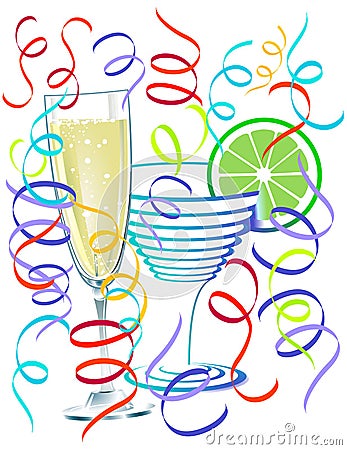 Cocktail Party Vector Illustration