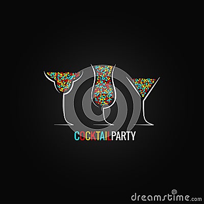 Cocktail party design background Vector Illustration