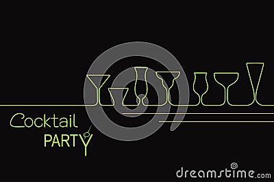 Cocktail party design Vector Illustration