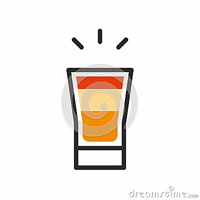 Cocktail shot icon Vector Illustration