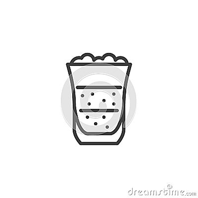 Cocktail shot line icon Vector Illustration