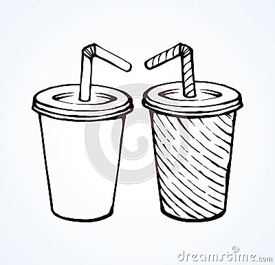 Cocktail. Vector drawing Vector Illustration