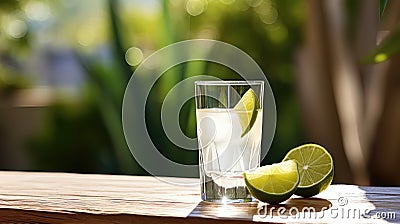 cocktail white tequila drink summery Cartoon Illustration