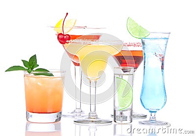 Cocktails alcohol drinks spirits Stock Photo