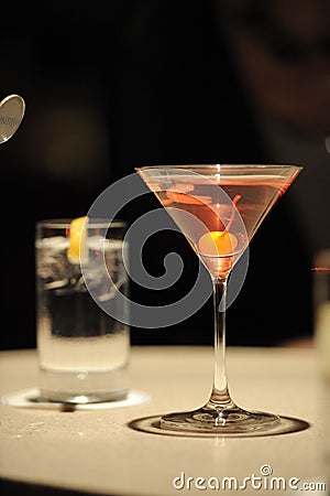 Cocktails in bar Stock Photo