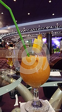 Cocktails in club of cruise ship Editorial Stock Photo