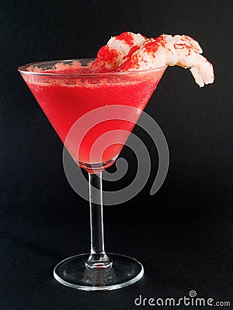 Cocktails Collection - Cocktail With Shrimps Stock Photo